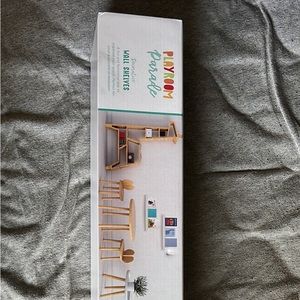 2x two piece wall shelves.